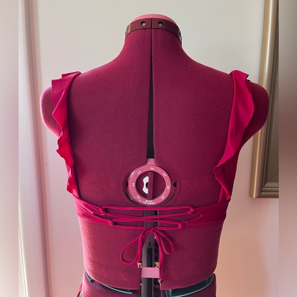 RED GUESS RUFFLE BIKINI - Picture 5 of 12